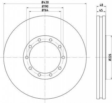 Гальмівний диск TEXTAR 93193500 (фото 1)