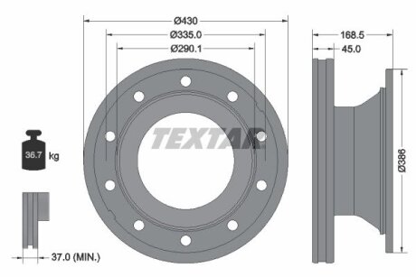 Автозапчастина TEXTAR 93296100