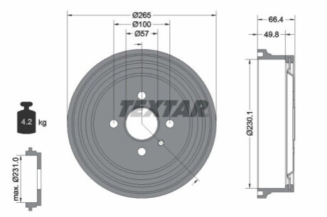 BРЃBEN HAM. OPEL T. ASTRA/COMBO/VECTRA 1,2-2,0/1,3-2,2 CDTI 91-11 TEXTAR 94048700