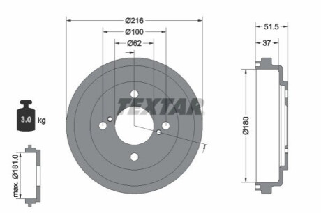 БЕН ХЕМ. SUZUKI T. IGNIS/SWIFT 1.0-1.4 16- БЕЗ SKYSKY TEXTAR 94049600