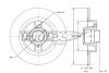 Диск гальмівний (задній) Renault Megane/Scenic 99-03 (274x11) (+ABS) (з підшипником) (повний) TOMEX TX70801 (фото 1)