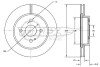 Диск гальмівний (передній) Ford Fiesta 08- (258x23) (з покриттям) (вентильований) TOMEX TX72-66 (фото 1)