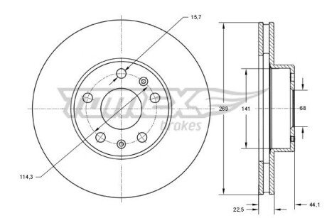 TARCZA HAMULC. DACIA DUSTER 10- PRZУD (OE-402066300R) TOMEX TX73-51