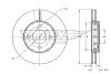 Диск гальмівний (передній) Mitsubishi Colt 04-12/Smart Forfour 04-06 (256x24) TOMEX TX73-84 (фото 1)