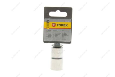 Головка Торцева 1/2" 15Mm L-38Mm 6-Гранна Topex 38D715