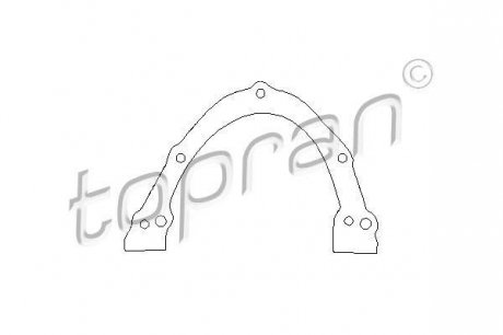 Прокладка, крышка картера (блок-картер двигателя) TOPRAN 100 193