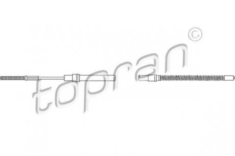 Трос стояночного тормоза - (191609721) TOPRAN 102 833