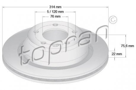 Гальмівний диск TOPRAN 110 430