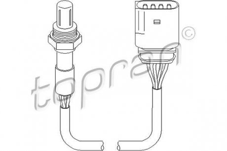 Датчик кислорода (лямбда зонд) TOPRAN 111 611 (фото 1)