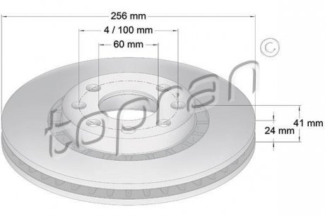 Гальмівний диск TOPRAN 200 932 (фото 1)
