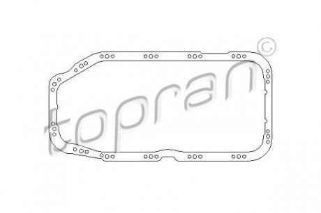 Прокладка піддона Opel Vectra B 1.6i 95-03 TOPRAN 201 317 (фото 1)