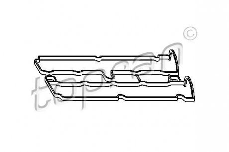 Прокладка кришки клапанів Opel Astra F/G/H/ VECTRA B/ C/ SAAB 9-3 1.8 95- TOPRAN 206 131