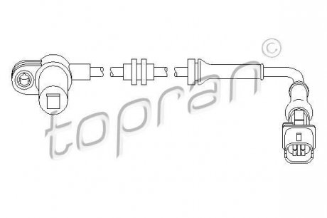 Датчик частоти обертання колеса TOPRAN 207 450 (фото 1)