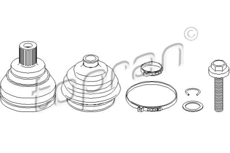 К-т шарнiрний привiдного валу TOPRAN 104332