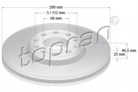 Гальмівний диск TOPRAN 110 420 (фото 1)