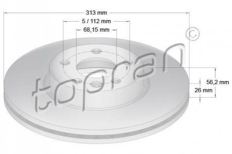 Гальмівний диск TOPRAN 110 431