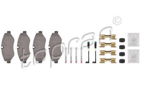 Комплект гальмівних колодок TOPRAN 111 655