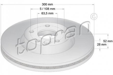 Гальмівний диск TOPRAN 304 437 (фото 1)