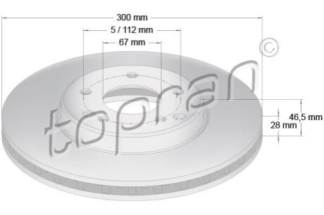 Диск тормозной TOPRAN 400855