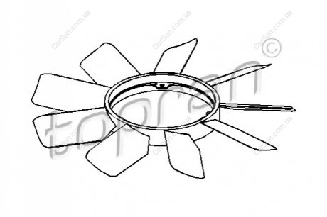 Крильчатка вентилятора, система охолодження двигуна TOPRAN 401 000 (фото 1)