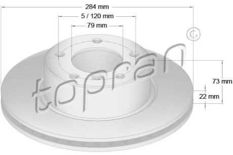 Диск гальмівний TOPRAN 501710