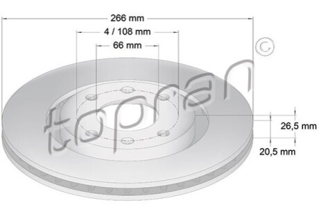 Гальмівний диск TOPRAN 720246