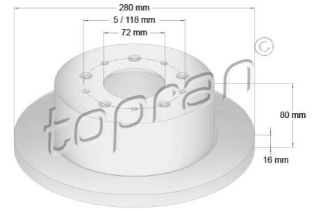 Автозапчасть TOPRAN 722 596