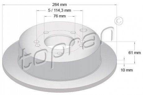 Гальмівний диск TOPRAN 820378 (фото 1)