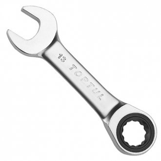Ключ комбинированный с трещоткой укороченный 10мм - Toptul AOAB1010 (фото 1)