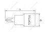 Ударна торцева голівка Toptul BCAA08P3 (фото 1)