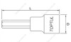 Насадка HEX 1/2" Toptul BCEA1607 (фото 1)