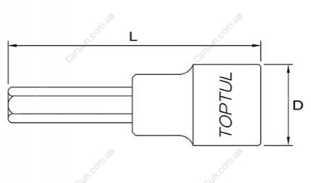 Насадка HEX 1/2" Toptul BCEA1607