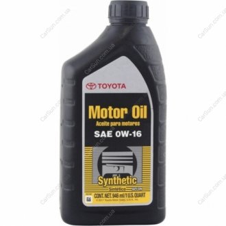 Моторное масло SN 0W-16 0.946 л - ToyotaLexus TOYOTA / LEXUS 0027916QTE