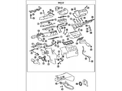 Комплект прокладок полный двигатель 2GR-FSE TOYOTA / LEXUS 0411131601