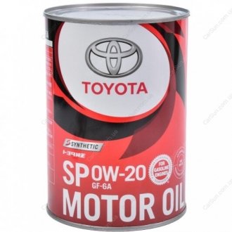 Моторна олія SP 0W-20 1л - ToyotaLexus (оригінал) TOYOTA / LEXUS 0888013206 (фото 1)