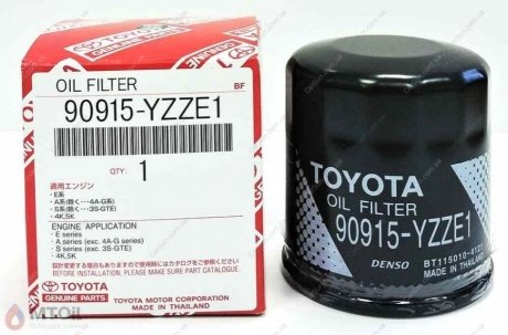 Фильтр масляный TOYOTA - ToyotaLexus TOYOTA / LEXUS 90915YZZE1