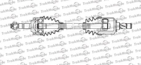 Полуось лев с ABS L=584mm 22/22 зуб. Combo 01-, Corsa C 00-, MERIVA A 1.6 16V 03-06, BOXSTER 2.7 04- TRAKMOTIVE 301117