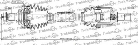 Полуось лів. с ABS L=622mm 25/24 зуб. BERLINGO / BERLINGO FIRST 2.0 HDI 90 99-11, XSARA 1.9 TD 98-00 TRAKMOTIVE 30-1226