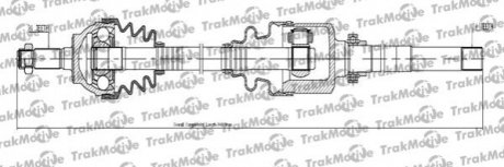 Полуось прав L=842,5mm 21/24 зуб. C15 1.9 D 00-05, VISA 16 GTI 86-91, 205 I (741A/C) 1.6 GTI TRAKMOTIVE 30-1228 (фото 1)