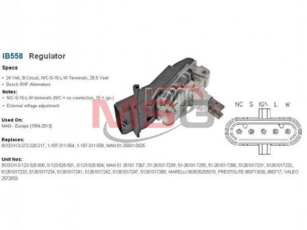 Регулятор генератора Transporterparts IB558