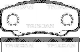 Гальмівні колодки, дискове гальмо (набір) TRISCAN 811010533 (фото 1)