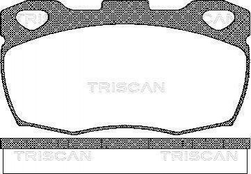 Гальмівні колодки, дискове гальмо (набір) TRISCAN 811017003
