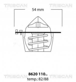 Термостат системи охолодження TRISCAN 862011088