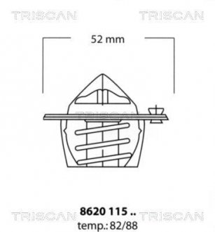 Термостат системи охолодження TRISCAN 8620 11582