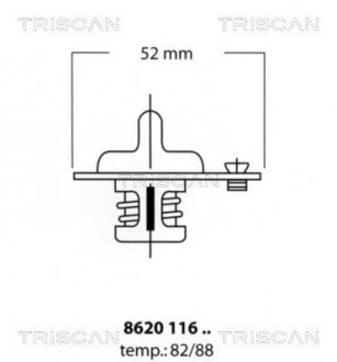 Термостат системи охолодження TRISCAN 8620 11688 (фото 1)