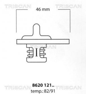 Термостат 82C Jeep Compass 2.4 10- TRISCAN 8620 12182