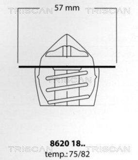Датчик увімкнення вентилятора Peugeot 92/88-97/92C - (133749) TRISCAN 86201875 (фото 1)