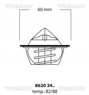 Термостат системи охолодження TRISCAN 86203488