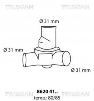 Термостат системи охолодження TRISCAN 86204180