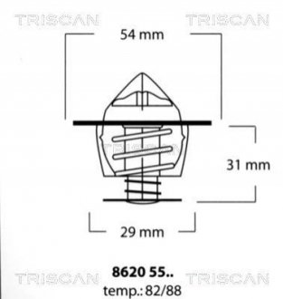 Термостат системи охолодження TRISCAN 86205582